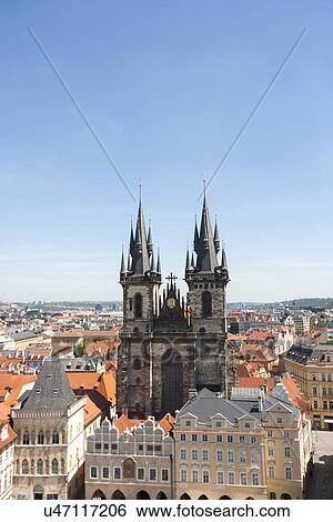 Tyn Church in Prague, Czech Republic View Large Photo Image Stock Photograph - Tyn Church in Prague, Czech Republic. Fotosearch