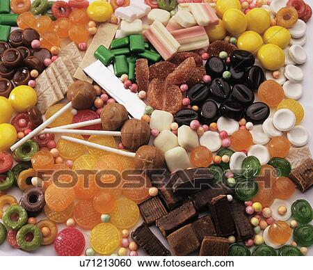 Stock Image - Assortment of sweets . Fotosearch