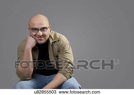 Bald man smiling View Large Photo Image Stock Image - Bald man smiling . Fotosearch