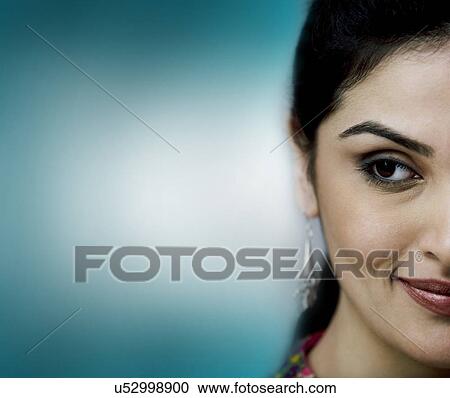 Stock Image - Beautiful woman smiling . Fotosearch