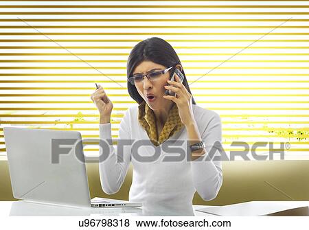 Businesswoman getting agitated View Large Photo Image Stock Photo - Businesswoman getting agitated . Fotosearch