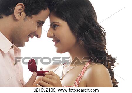 Couple with engagement ring View Large Photo Image Stock Image - Couple with engagement ring. Fotosearch