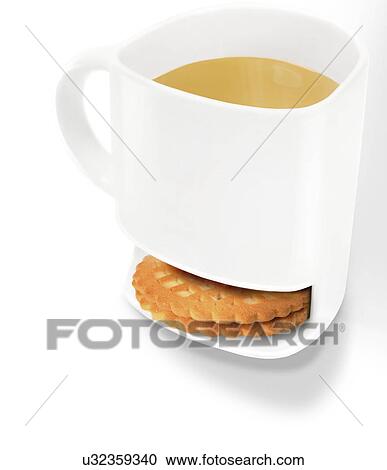Cup of tea with biscuit View Large Photo Image Stock Image - Cup of tea with biscuit . Fotosearch