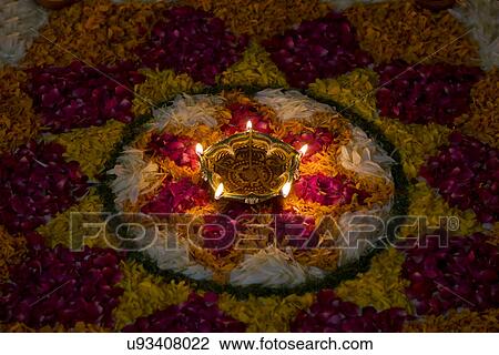 Flower rangoli View Large Photo Image Stock Image - Flower rangoli . Fotosearch