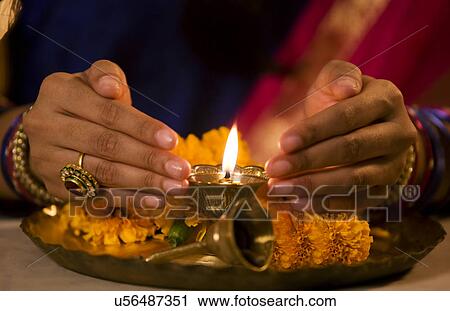 Hands cupped around a diya View Large Photo Image Stock Image - Hands cupped around a diya . Fotosearch