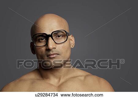 Portrait of a bald man View Large Photo Image Picture - Portrait of a bald man . Fotosearch