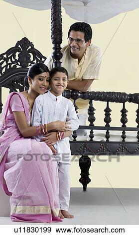Stock Photo - Portrait of a Bengali family . Fotosearch