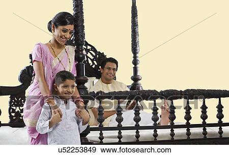 Stock Photo - Portrait of a Bengali family . Fotosearch