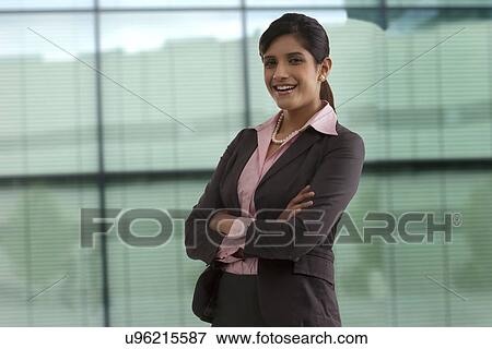 Portrait of a businesswoman smiling View Large Photo Image Stock Photo - Portrait of a businesswoman smiling . Fotosearch
