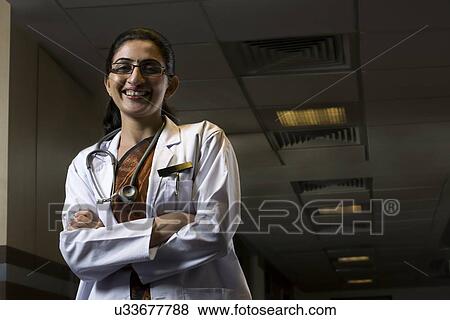 Portrait of a doctor View Large Photo Image Stock Photo - Portrait of a doctor . Fotosearch