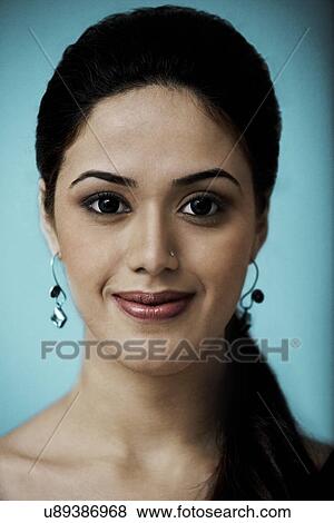 Portrait of a girl smiling View Large Photo Image Stock Photo - Portrait of a girl smiling . Fotosearch