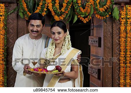 Picture - Portrait of a South Indian couple . Fotosearch
