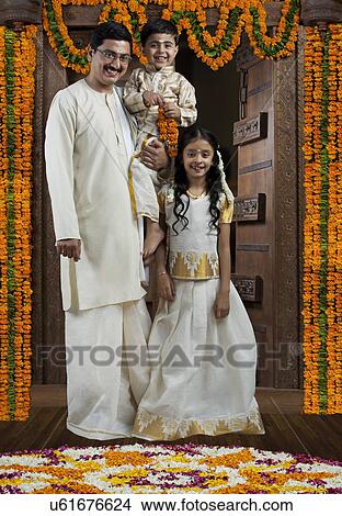 Portrait of a South Indian family View Large Photo Image Picture - Portrait of a South Indian family . Fotosearch