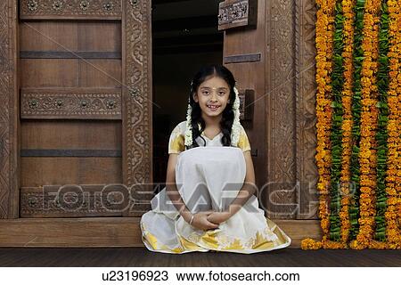 Portrait of a South Indian girl View Large Photo Image Stock Image - Portrait of a South Indian girl . Fotosearch