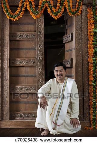 Portrait of a South Indian man View Large Photo Image Stock Photo - Portrait of a South Indian man . Fotosearch