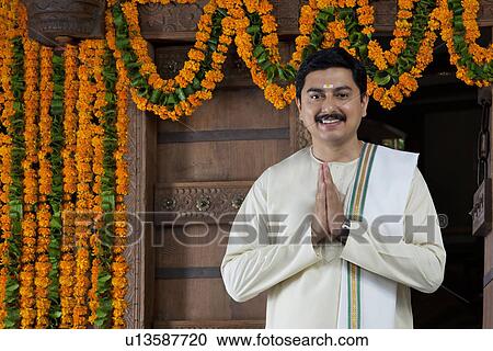 South Indian man greeting View Large Photo Image Stock Image - South Indian man greeting . Fotosearch