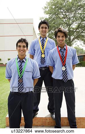 Students with medals View Large Photo Image Picture - Students with medals . Fotosearch
