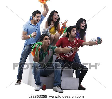 Youngsters cheering View Large Photo Image Stock Photography - Youngsters cheering . Fotosearch
