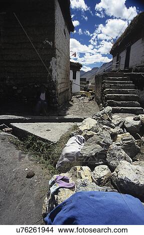A village in Spiti View Large Photo Image Picture - A village in Spiti. Fotosearch