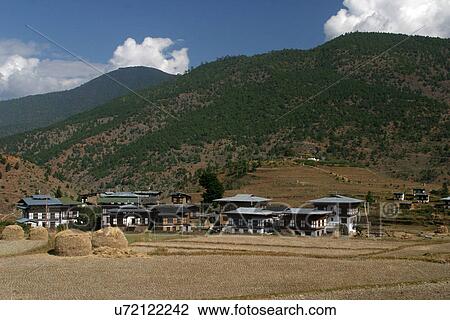 Stock Image - A village. Fotosearch