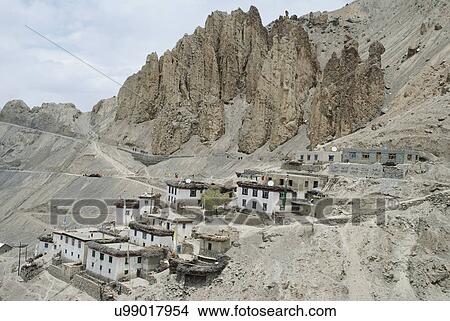 Aerial view of Dhankar View Large Photo Image Picture - Aerial view of Dhankar . Fotosearch