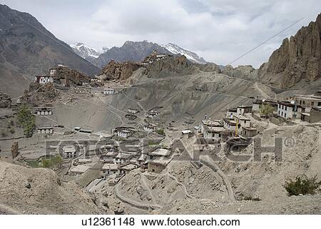 Aerial view of Dhankar View Large Photo Image Stock Photo - Aerial view of Dhankar . Fotosearch