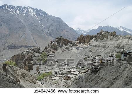 Aerial view of Dhankar View Large Photo Image Stock Photograph - Aerial view of Dhankar . Fotosearch
