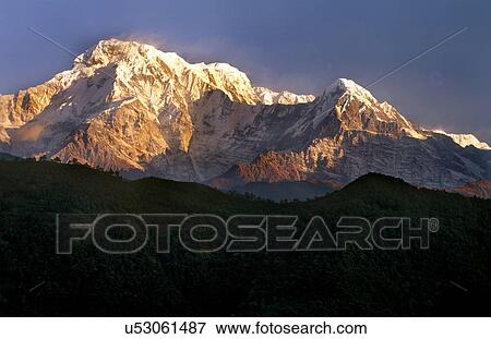 Annapurna one and Hiunchuli View Large Photo Image Stock Photo - Annapurna one and Hiunchuli. Fotosearch