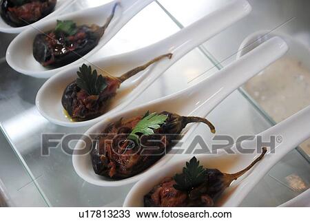 Stock Image - Aubergine in Lebanese style . Fotosearch