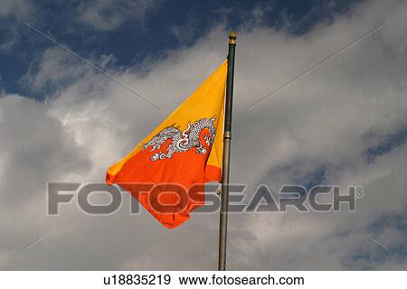 Bhutanese national flag View Large Photo Image Stock Photo - Bhutanese national flag. Fotosearch