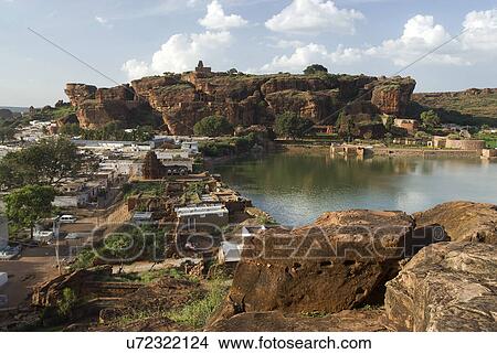 Birds eye view of Badami View Large Photo Image Picture - Birds eye view of Badami. Fotosearch