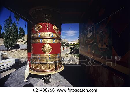 Stock Photograph - Buddhist wheel. Fotosearch
