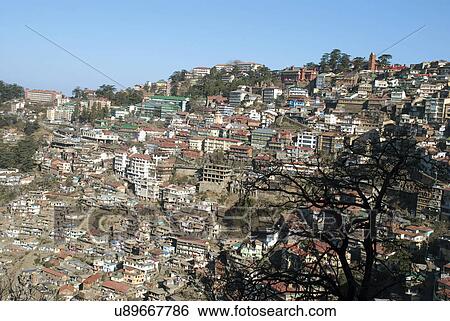 Buildings on the mountain side View Large Photo Image Stock Photograph - Buildings on the mountain side . Fotosearch