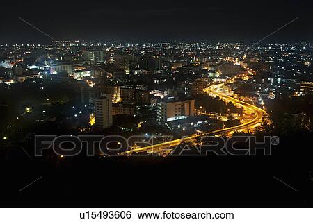 Cityscape of Pattaya at night View Large Photo Image Stock Photograph - Cityscape of Pattaya at night . Fotosearch