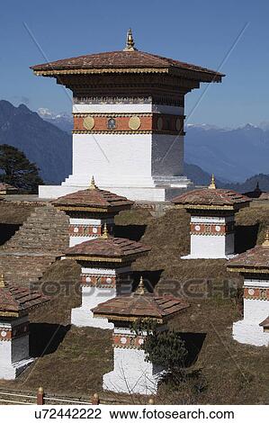 Dochula Chortens View Large Photo Image Stock Image - Dochula Chortens. Fotosearch