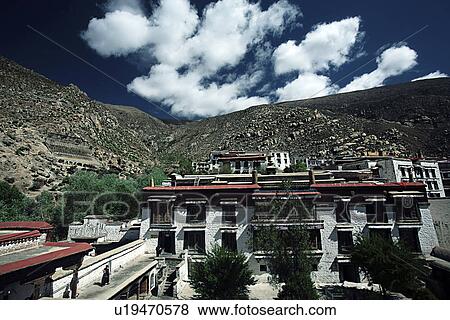 Drepung Monastery View Large Photo Image Stock Photo - Drepung Monastery. Fotosearch