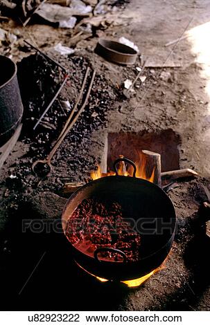 Stock Image - Dyeing of cloth. Fotosearch