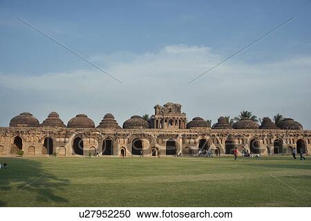 Elephant stables at Hampi View Large Photo Image Stock Image - Elephant stables at Hampi . Fotosearch