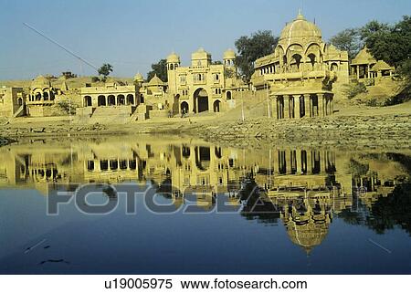 Stock Photography - Gadi Sagar lake. Fotosearch