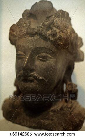 Gandhara head View Large Photo Image Stock Photography - Gandhara head. Fotosearch
