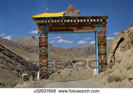 Gate of Key Monastery View Large Photo Image Stock Photo - Gate of Key Monastery. Fotosearch