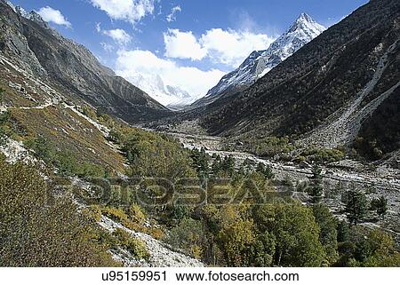 Gaumukh trekking trail View Large Photo Image Stock Image - Gaumukh trekking trail. Fotosearch