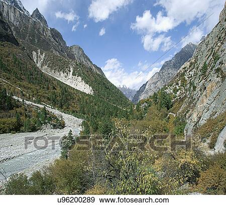 Gaumukh trekking trail View Large Photo Image Stock Photo - Gaumukh trekking trail. Fotosearch