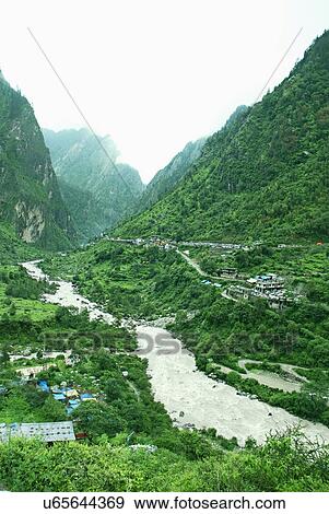 Govindghat View Large Photo Image Stock Photo - Govindghat . Fotosearch