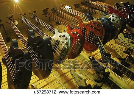 Guitars on display View Large Photo Image Stock Image - Guitars on display . Fotosearch
