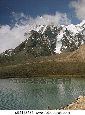 Stock Image - Gurudongmar Lake. Fotosearch