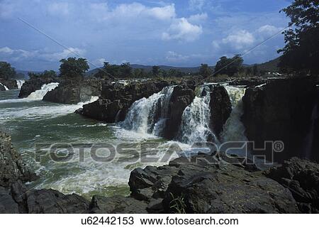 Stock Image - Hogennakal Falls. Fotosearch
