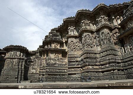 Hoysaleswara Temple View Large Photo Image Picture - Hoysaleswara Temple . Fotosearch