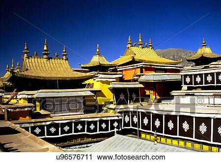 Jokhang View Large Photo Image Stock Image - Jokhang. Fotosearch