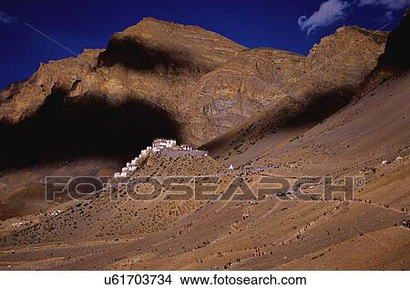 Ki gompa View Large Photo Image Picture - Ki gompa. Fotosearch